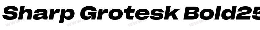 Sharp Grotesk Bold25字体转换